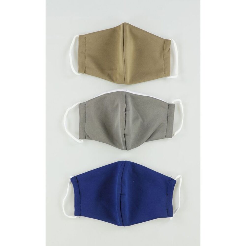 Tags Weekly Unisex-Adult 3 Piece Solid Face Mask, Multicoloured, One Size, DM